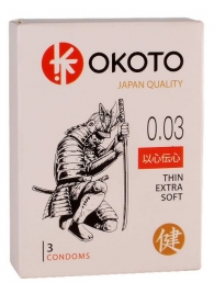 Тонкие презервативы OKOTO Thin Extra Soft - 3 шт. - Sitabella - купить с доставкой в Димитровграде