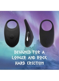 Черное эрекционное виброкольцо Thor Cockring - FeelzToys - в Димитровграде купить с доставкой