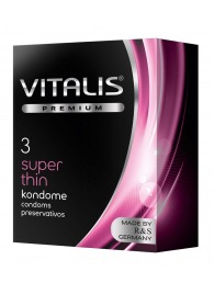 Ультратонкие презервативы VITALIS PREMIUM super thin - 3 шт. - Vitalis - купить с доставкой в Димитровграде