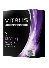 Презервативы с утолщенной стенкой VITALIS PREMIUM strong - 3 шт. - Vitalis - купить с доставкой в Димитровграде
