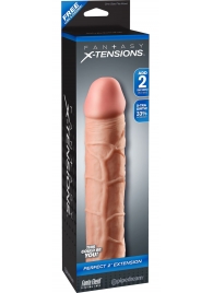 Телесная насадка Fantasy X-tensions Perfect 2  Extension - 20,3 см. - Pipedream - в Димитровграде купить с доставкой