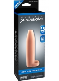 Насадка-расширитель с кольцом для подхвата мошонки Real Feel Enhancer - 14 см. - Pipedream - в Димитровграде купить с доставкой