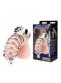 Серебристая клетка для члена Urethral Play Cage - BlueLine - купить с доставкой в Димитровграде