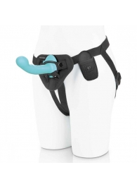 Голубая изогнутая насадка 6in Remote Control Ripple P-Spot G-Spot на черных трусиках - 16 см. - Pegasus - купить с доставкой в Димитровграде
