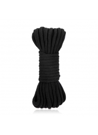 Черная хлопковая веревка для связывания Bondage Rope - 10 м. - Lux Fetish - купить с доставкой в Димитровграде