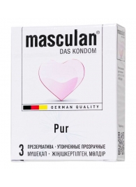 Супертонкие презервативы Masculan Pur - 3 шт. - Masculan - купить с доставкой в Димитровграде