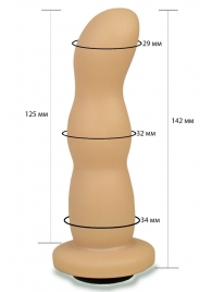 Телесная рельефная насадка Harness - 14,2 см. - LOVETOY (А-Полимер) - купить с доставкой в Димитровграде