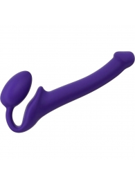 Фиолетовый безремневой страпон Silicone Bendable Strap-On - size S - Strap-on-me - купить с доставкой в Димитровграде