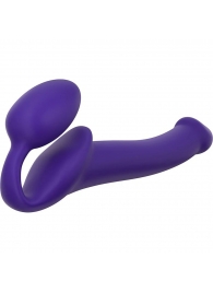Фиолетовый безремневой страпон Silicone Bendable Strap-On - size M - Strap-on-me - купить с доставкой в Димитровграде