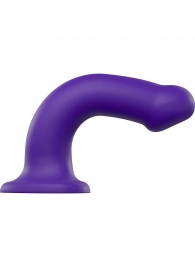 Фиолетовый фаллоимитатор-насадка Strap-On-Me Dildo Dual Density size L - 19 см. - Strap-on-me - купить с доставкой в Димитровграде