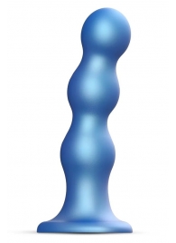 Голубая насадка Strap-On-Me Dildo Plug Balls size S - Strap-on-me - купить с доставкой в Димитровграде