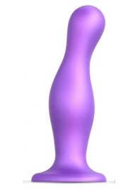 Фиолетовая насадка Strap-On-Me Dildo Plug Curvy size L - Strap-on-me - купить с доставкой в Димитровграде