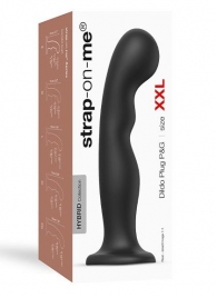 Черная насадка Strap-On-Me Dildo Plug P G size XXL - Strap-on-me - купить с доставкой в Димитровграде