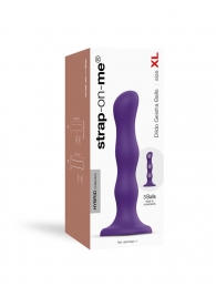 Фиолетовая насадка Strap-On-Me Dildo Geisha Balls size XL - Strap-on-me - купить с доставкой в Димитровграде