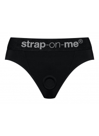 Черные трусики для насадок Heroine Lingerie Harness - size S - Strap-on-me - купить с доставкой в Димитровграде