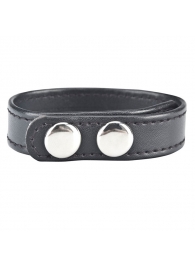 Кольцо на пенис SNAP COCK RING из искусственной кожи на клепках - BlueLine - в Димитровграде купить с доставкой