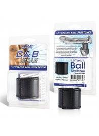 Хомут-утяжка для мошонки из искусственной кожи на липучке VELCRO BALL STRETCHER- 4 см. - BlueLine - в Димитровграде купить с доставкой