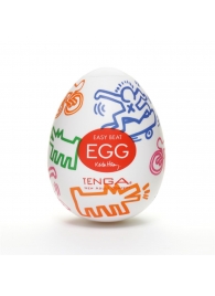 Мастурбатор-яйцо Keith Haring EGG STREET - Tenga - в Димитровграде купить с доставкой