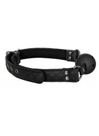 Черный кляп-шарик BALL GAG DIAMOND - Dream Toys - купить с доставкой в Димитровграде