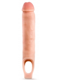 Телесная насадка-удлинитель 11.5 Inch Silicone Cock Sheath Penis Extender - 29,2 см. - Blush Novelties - в Димитровграде купить с доставкой