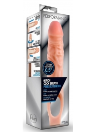 Телесная насадка на пенис 9 Inch Cock Sheath Extender - 22,2 см. - Blush Novelties - в Димитровграде купить с доставкой