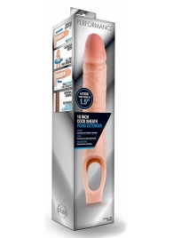 Телесная насадка на пенис 10 Inch Cock Sheath Extender - 25 см. - Blush Novelties - в Димитровграде купить с доставкой