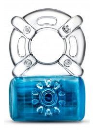 Синее эрекционное виброкольцо Pleaser Rechargeable C-Ring - Blush Novelties - в Димитровграде купить с доставкой