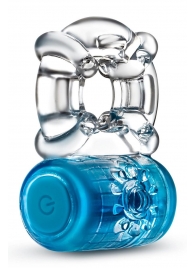 Синее эрекционное виброкольцо One Night Stand Vibrating C-Ring - Blush Novelties - в Димитровграде купить с доставкой
