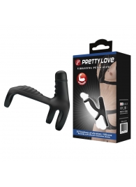Черная вибронасадка на пенис Vibrating Penis Sling - Baile - в Димитровграде купить с доставкой