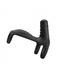 Черная вибронасадка на пенис Vibrating Penis Sling - Baile - в Димитровграде купить с доставкой