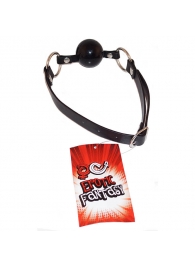 Силиконовый черный кляп-шарик на ремне Black Ballgag - Erotic Fantasy - купить с доставкой в Димитровграде
