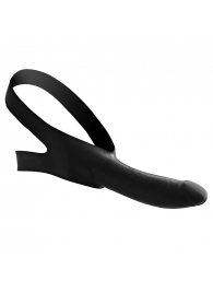 Черный кляп-страпон Masters Mini Face Fuck Strap-On - 14 см. - XR Brands - купить с доставкой в Димитровграде
