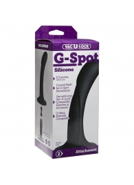 Черная изогнутая насадка Vac-U-Lock G-Spot - 16,5 см. - Doc Johnson - купить с доставкой в Димитровграде