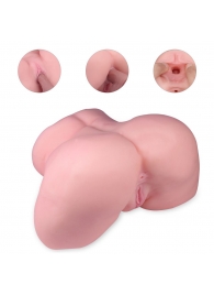 Реалистичный мастурбатор-полуторс с 2 рабочими отверстиями - S-HANDE - в Димитровграде купить с доставкой