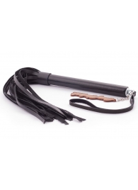 Черная кожаная плеть  Индиго  - 50 см. - Crazy Handmade - купить с доставкой в Димитровграде