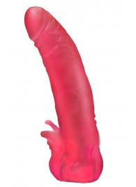 Розовая насадка для страпона с клиторальными лепестками - 18,5 см. - LOVETOY (А-Полимер) - купить с доставкой в Димитровграде