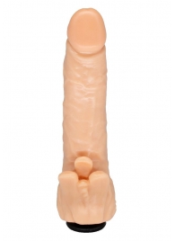 Телесная гелевая насадка-фаллос с клиторальными лепестками - 18,5 см. - LOVETOY (А-Полимер) - купить с доставкой в Димитровграде