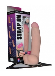 Реалистичный фаллос на поясе Harness - 20,5 см. - LOVETOY (А-Полимер) - купить с доставкой в Димитровграде