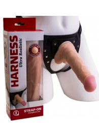 Страпон Harness из двух предметов: регулируемые трусики и насадка-фаллос - 17,5 см. - LOVETOY (А-Полимер) - купить с доставкой в Димитровграде