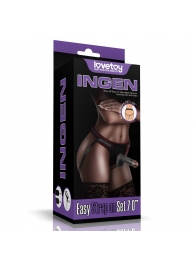 Женский темнокожий страпон Easy Strapon Set 7 Inch - 18 см. - Lovetoy - купить с доставкой в Димитровграде