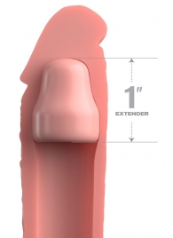 Телесная насадка-удлинитель 1 Inch Silicone X-tension - 17,8 см. - Pipedream - в Димитровграде купить с доставкой