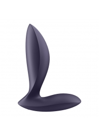 Фиолетовый анальный вибростимулятор Power Plug - Satisfyer - в Димитровграде купить с доставкой