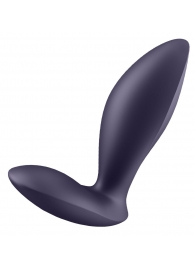 Фиолетовый анальный вибростимулятор Power Plug - Satisfyer - в Димитровграде купить с доставкой