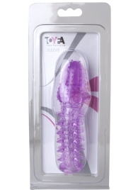 Фиолетовая насадка, удлиняющая половой член - 13,5 см. - Toyfa Basic - в Димитровграде купить с доставкой