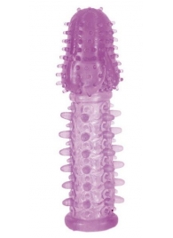 Фиолетовая насадка, удлиняющая половой член - 13,5 см. - Toyfa Basic - в Димитровграде купить с доставкой