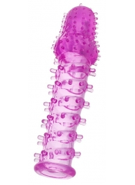 Фиолетовая насадка, удлиняющая половой член, BIG BOY - 13,5 см. - Toyfa Basic - в Димитровграде купить с доставкой