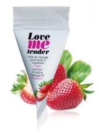 Съедобное согревающее массажное масло Love Me Tender Strawberry с ароматом клубники - 10 мл. - Love to Love - купить с доставкой в Димитровграде