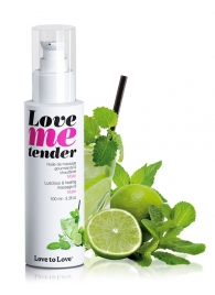 Съедобное согревающее массажное масло Love Me Tender Mojito с ароматом мохито - 100 мл. - Love to Love - купить с доставкой в Димитровграде