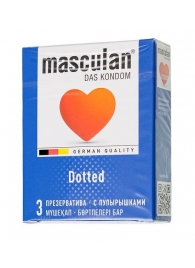 Презервативы с пупырышками Masculan Dotted - 3 шт. - Masculan - купить с доставкой в Димитровграде