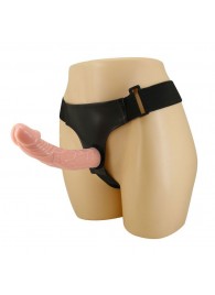 Гладкий фаллоимитатор с крупной головкой на ремешках - 19,7 см. - Baile - купить с доставкой в Димитровграде